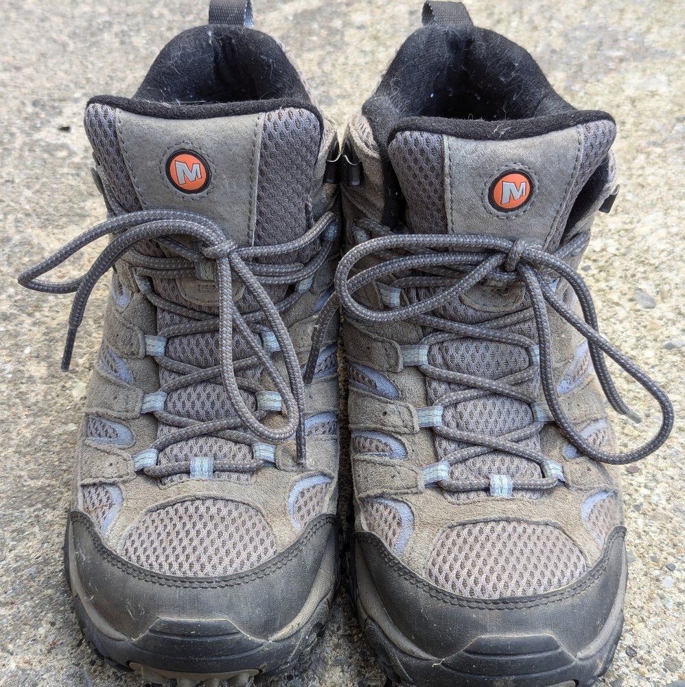 Merrell Moab 2 Mid WP Hiking Boots  Women's Size 10 Color: Granite